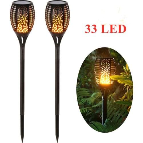 33 Torch Shaped LED Outdoor waterproof flame lamp induct garden wall lawn flame lamp Flick Landscape Spotlights dropship 2020