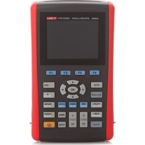 UNI-T UTD1025DL 2 Channels/25Mhz/250MS/s Portable Handheld Digital Storage Oscilloscope Multimeter DMM 2 in 1