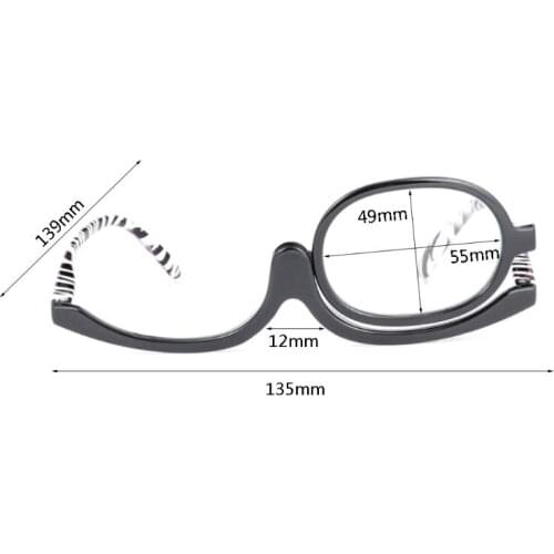 Magnifying Makeup Rotating Reading Glasses Folding Eyeglass Cosmetic Presbyopic 2XPC
