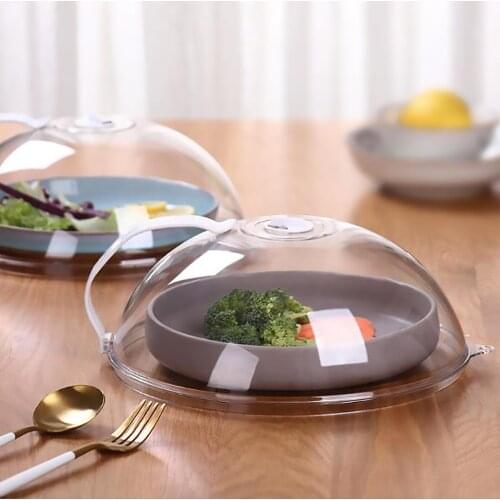 High Quality Professional Microwave Food Anti-Spray Cover Heat Resistant Lid with Handle Kitchen Gadgets