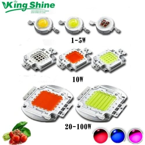High Power LED Chip Full spectrum Royal Blue 450NM DeepRed 660NM Ultraviolet Light 395NM 365NM led1W 3W 5W 10W 20W 30W 50W 100W