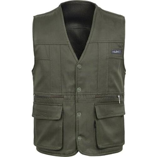 Spring and summer outdoor hiking fishing vest photography waistcoat multi-pocket breathable two wear sleeveless jacket Male
