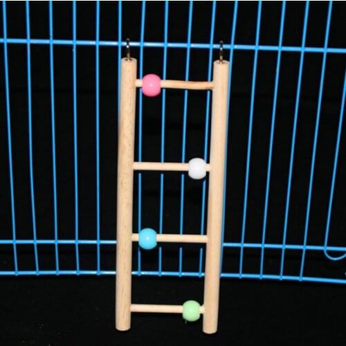 1 Pcs Bird Toys Wooden Ladders Rocking Climbing Stairs Hamsters Bird Cage Parrot Pet Toys Supplies Bird cage Accessories Toys