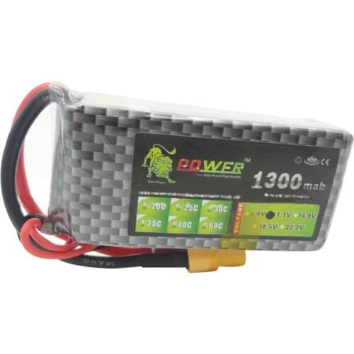 11.1V 3S 1300mAh Lion Power Lipo Battery 25C MAX 35C For Racing Drone FPV Quadcopter RC Car Boat Airplane Helicopter Battery