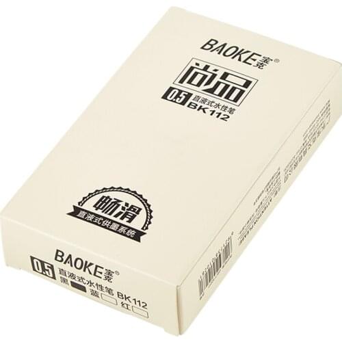 12 Burke Bk112 Direct Liquid Neutral Pen 0.5mm Refill Signature Pen Black Test Replaceable Black Blue Red Ink Bag Ink