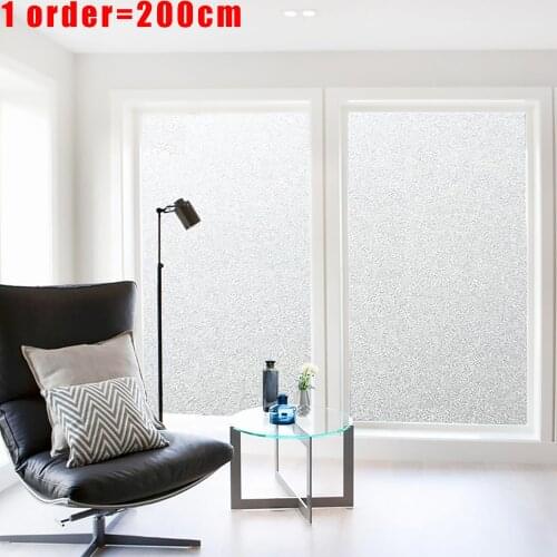 200CM*45/60/90 Frosted Window Film No Glue Self Adhesive Vinyl Static Cling Privacy Glass Door Sticker Bathroom For Home Decor