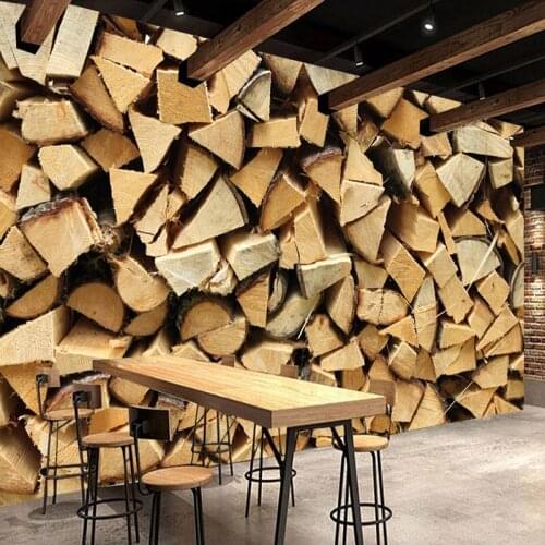 3D Photo Wallpaper Murals Creative Wall Painting Retro Wooden Block Wood Grain Study Room Restaurant Large Mural Home Decoration