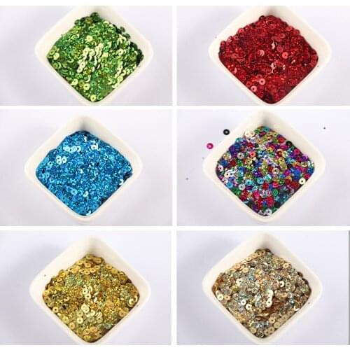 4.2mm DIY Sequins Laser Round Paillettes Nail Decoration Sewing Wedding Dress Accessories DIY Sewing Material 1500pcs