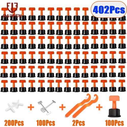 402pcs Level Wedges Tile Spacers for Flooring Wall Tile Spacer Carrelage Tile Leveling System Construction Tool Parts