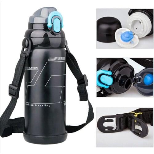 800ml Big Capacity Stainless Steel Thermos Mug Water Bottle For Sports Outdoor Travel Tea Coffee Mug Vacuum Flask Thermal Cup