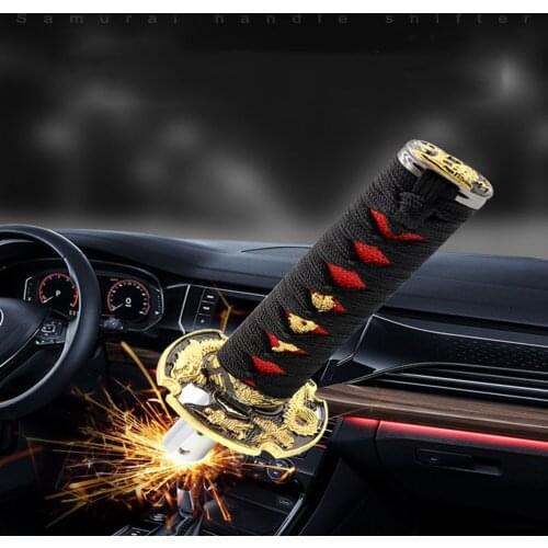 Car Accessories Gear Shift Knob Dragon Pattern Samurai Sword Stick Manual Transmission Gear Stick Lever Shifter Knob