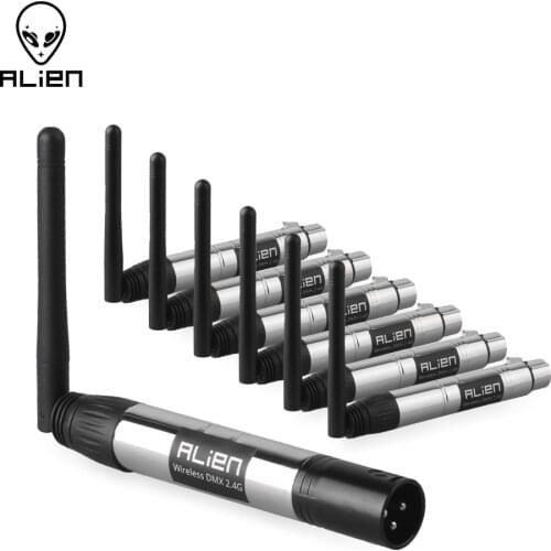 ALIEN DMX512 Wireless 2.4G 126 Channels Transmitter Receiver 400m Control for LED Stage Light Disco DJ Party Stage Par Laser