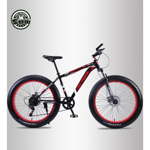 Love Freedom21 Speed Mountain Bike Cross-country Aluminum Frame 26*4.0 Fatbike Disc brake Snow bicycle Free Delivery