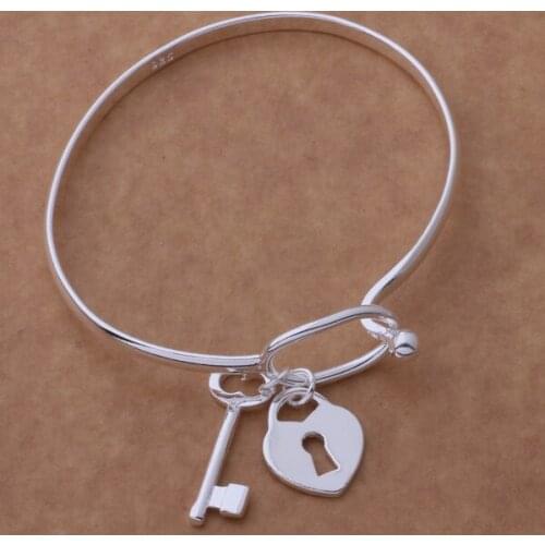Hot sale Fashion JewelrySilver plated Bangles Cuff Bracelets Key combination suit bracelet /bnsakeza dadalrka AB029