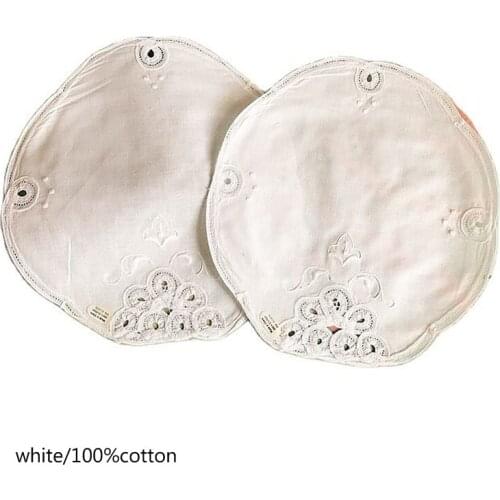 Handmade cotton white Lace Embroidery table place mat Christmas pad Cloth placemat cup wedding napkin coaster doily kitchen