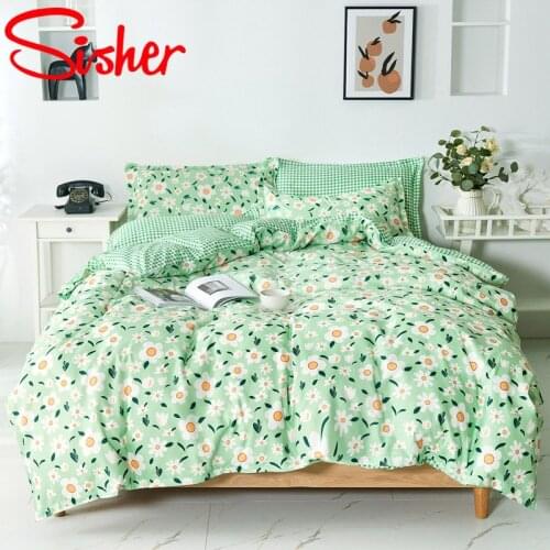 Floral Printed Bedding Sets Modern Pastoral Duvet Cover Set Single Double Queen Bed Linen Sheet Adult Kid Bedclothes Quilt Cover