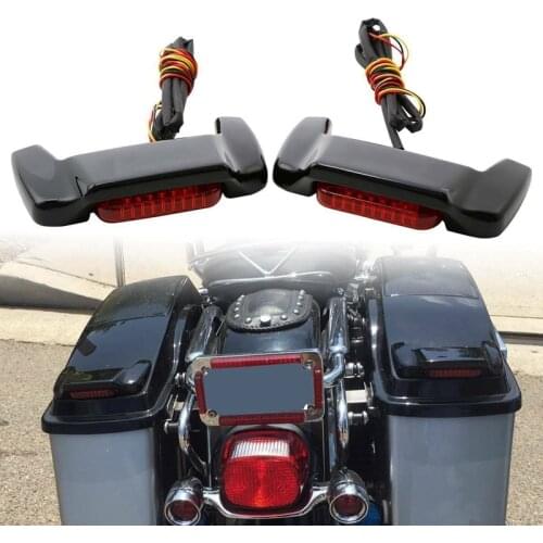 Motorcycle LED Light Kit Saddlebag Lid Spoiler For Harley Touring Electra Street Glide Road King Models 1993-2013 2014-2020