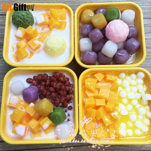 Creative Tea Dessert Maccha Durian Ice Cream Mango Red Taro Food Refrigerator 3D Fridge Magnet Sticker Kitchen Home Decoration