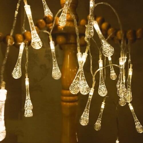 Lovely water drop LED String Lights, AA Battery fairy holiday light string led, Wedding, Christmas, New year decoration