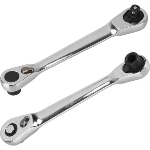 Mini 1/4 inch Rod Screwdriver Bit Tool Double Ended Quick Socket Contain Ratchet Handle Wrench Socket Ratchet Wrench