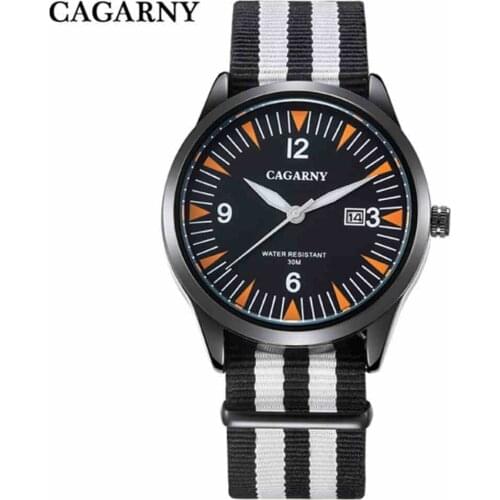 CAGARNY Men Luxury Nylon Watches Military Watch Quartz WristWatch Sports Date Clock Brand Men Casual Calendar relogio masculino