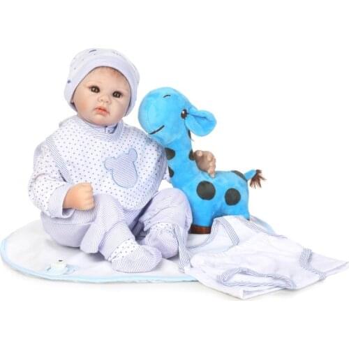 Bebes reborn soft silicone dolls 22"NPK reborn babies for children play house toys creative kids gift bonecas brinquedo menina