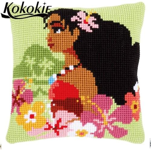 Handmade knitting needles kit for cushion mats Cross stitch kits pillowcase Handicraft cotton embroidery yarn needlework set