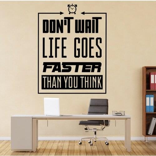 Don't Wait Wall Sticker Inspirational Quotes Vinyl Window Decal Bedroom Office Classroom Interior Decor Lettering Art Mural M747