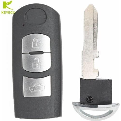 KEYECU New Insert Blade Remote Control Key Cover 3 Buttons for Mazda 3/5(2009-2012) 6/CX-7/CX-9/MX-5 Miata(2010-2012) CX-5(2013)