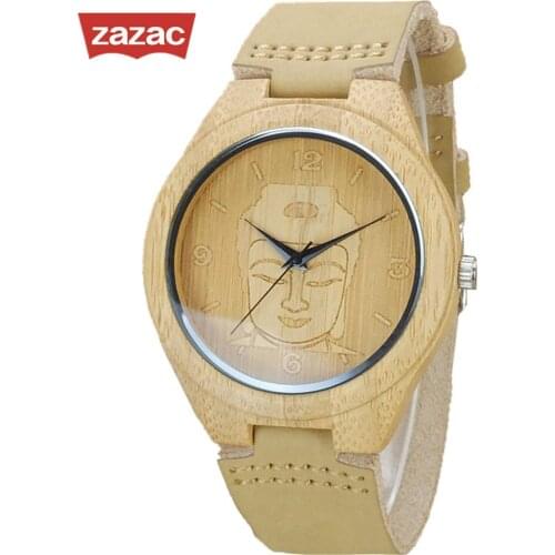 2017 New Shakya Mani Wood Watches With Genuine Leather Band Mens wooden watch male Wristwatches relogio masculino