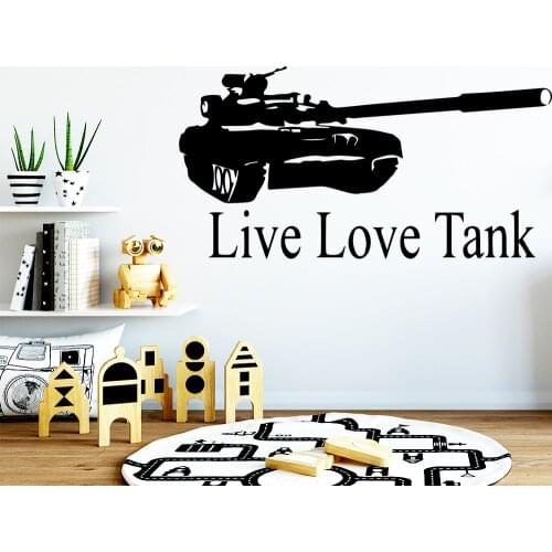 Drop Shipping Live Love Tank Family Wall Stickers Mural Art Home Decor Living Room Children Room Wall Art Sticker Murals