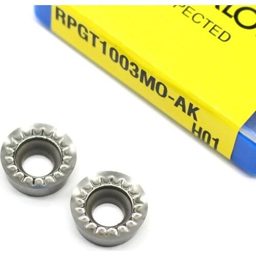 RPGT1003 MO AK H01 Aluminum Cutter Blade rpgt 1003 Insert Cutting Tool Turning Tool CNC Tools AL +TIN Alloy For milling
