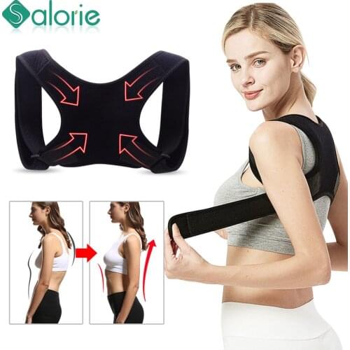 SALORIE 1pcs Brace Support Belt Adjustable Back Posture Corrector Clavicle Spine Back Shoulder Lumbar Posture Correction