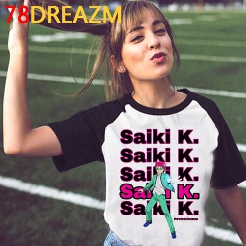 Saiki k t shirt women plus size couple clothes 2021 t shirt harajuku