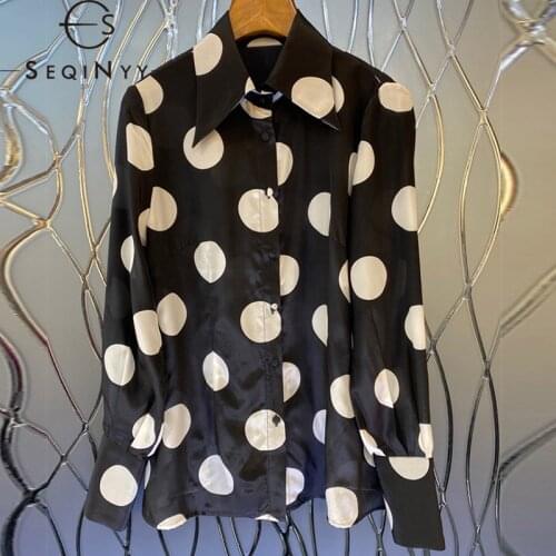 SEQINYY Womens Silk Shirts