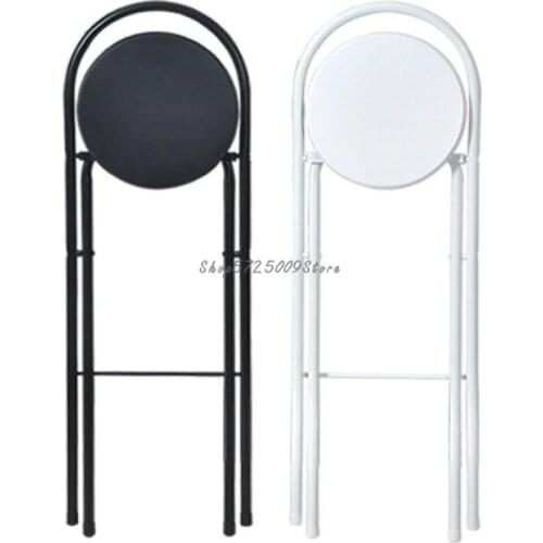 Nordic High Stool Portable Folding Bar Chair Bar Chair Thickened Adult Home Back Chair Leisure Iron Art