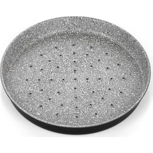 Household Pizza pan Granite Perforated Sheet Pizza Pan professional baking tray restaurant home grill BBQ cooking for 20 cm