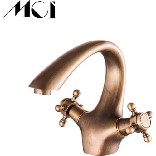 Home Improvement Accessories Antique Brass Kitchen Faucet 360 Swivel Bathroom Basin Sink Mixer Tap Crane Torneira Mci
