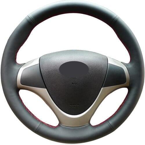 Hand-stitched Black Artificial Leather Car Steering Wheel Cover for Hyundai i30 Elantra Touring 2007 2008 2009 2010 2011 2012