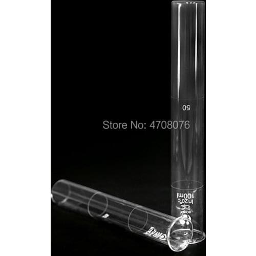 Glass colorimeter tube Colorimetric cylinder Comparator Color comparison tube for analysis experiment white 10-25-50-100ml