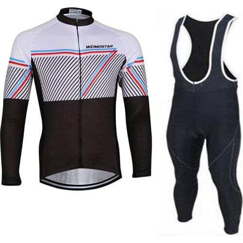 WEIMOSTAR Spring Autumn Outdoor Team Bike Cycling Jersey Bike Bib Pants Suit Maillot Cycling Clothing/Bicycle Wear Ropa Ciclismo