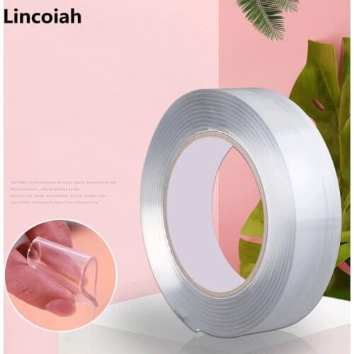 500*30*1mm Transparent Double-Sided Adhesive Nano Strong sticky Tape Removable Washable two sided tape Nano Magic Tape gekkotape