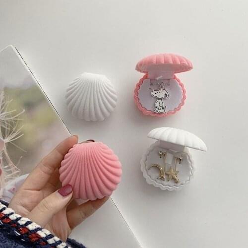 1Piece Lovely Velvet Shells Jewelry Box Container Wedding Ring Box for Earring Necklace Bracelet Display Gift Box Holder 5 Style