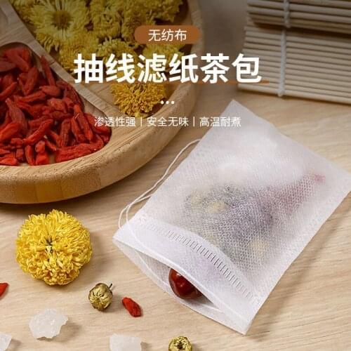 100Pcs Tea Bags 7 X9 CM Empty Scented TeaBags with String Heal Seal Filter Disposable Tea Bags for Herb Loose Tea