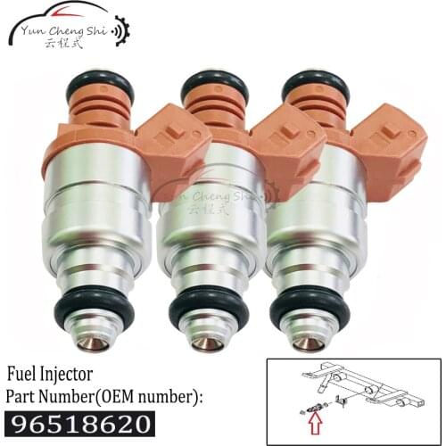 3PCS/set Black Silver Fuel injectors 96518620 96351840 96620255 ADG02801 75114255 for Chevrolet Daewoo Matiz 0.8 1.0 Petrol/LPG