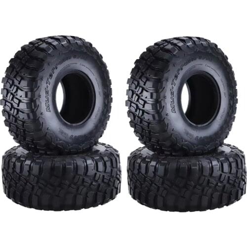 4PCS 120MM 2.2" Rubber Rocks Tyres / Wheel Tires for 1:10 RC Rock Crawler Axial SCX10 90047 D90 D110 TF2 Traxxas TRX-4