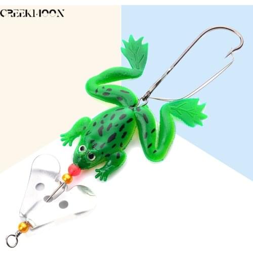 4pcs/set Ray Frog Soft Fishing Lures 6.1g 9cm with Hook Topwater Artificial Winter Accessories Bass Silicone Baits for Crap Tack