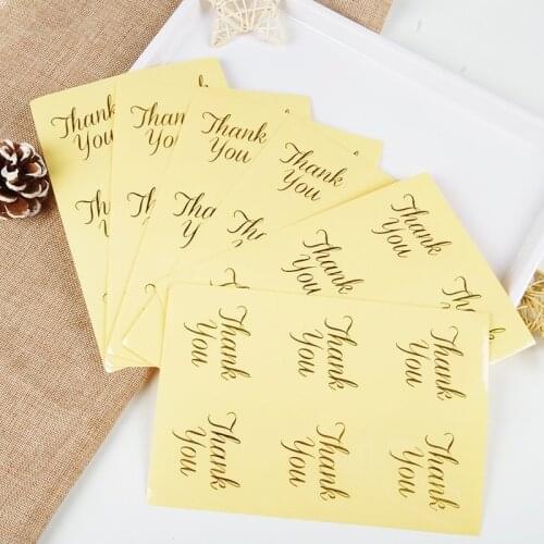 6pcs Round Transparent Hot Stamping Paper Thank You Sealing Label Sticker DIY Gifts Decoration Diameter 6cm