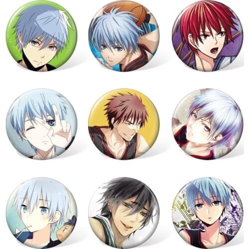 9pcs/set ) Anime Sunspot Basketball Cosplay Badge Kuroko no Basket Costume Brooch Backpack or Bag Accessories