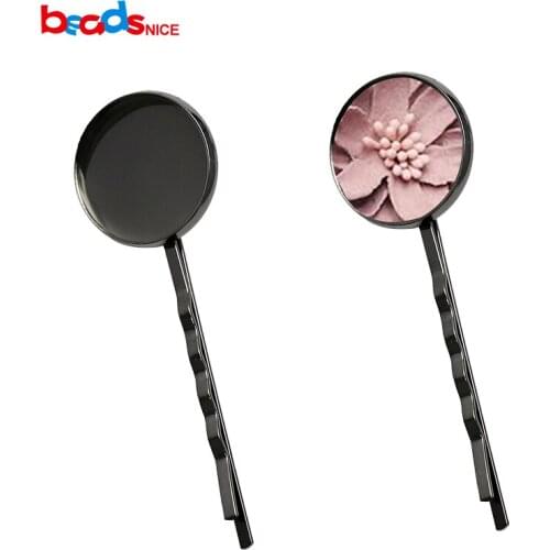 Beadsnice ID24956B Fit 20mm Glass Cabochon Decorative Hair Clips for KidS Hair Clips Base Setting